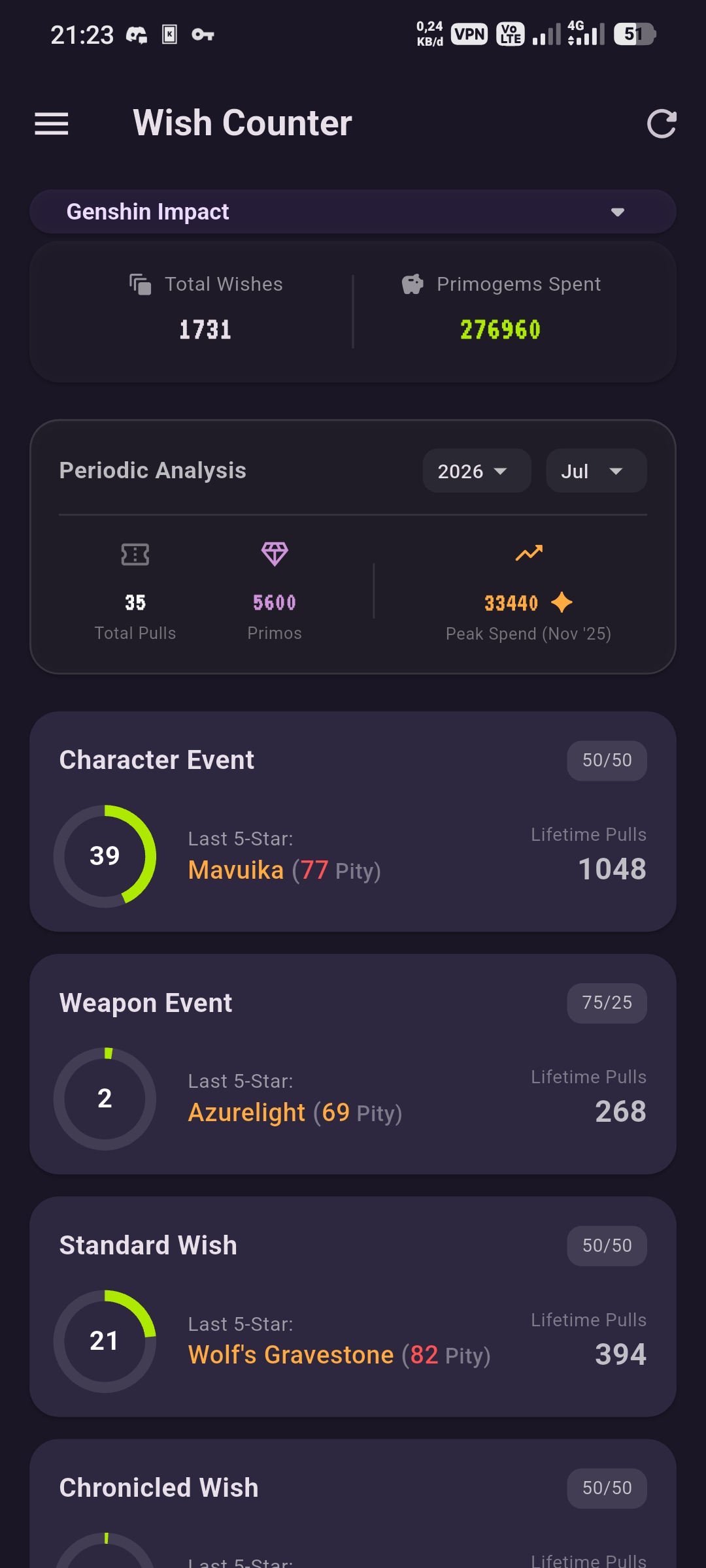 Stellar — gacha scanner